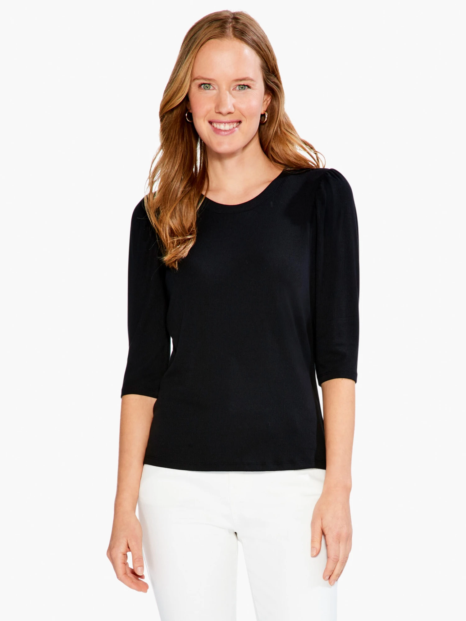 Drapey Rib Puff Sleeve Tee 3 Drapey Rib Puff Sleeve Tee