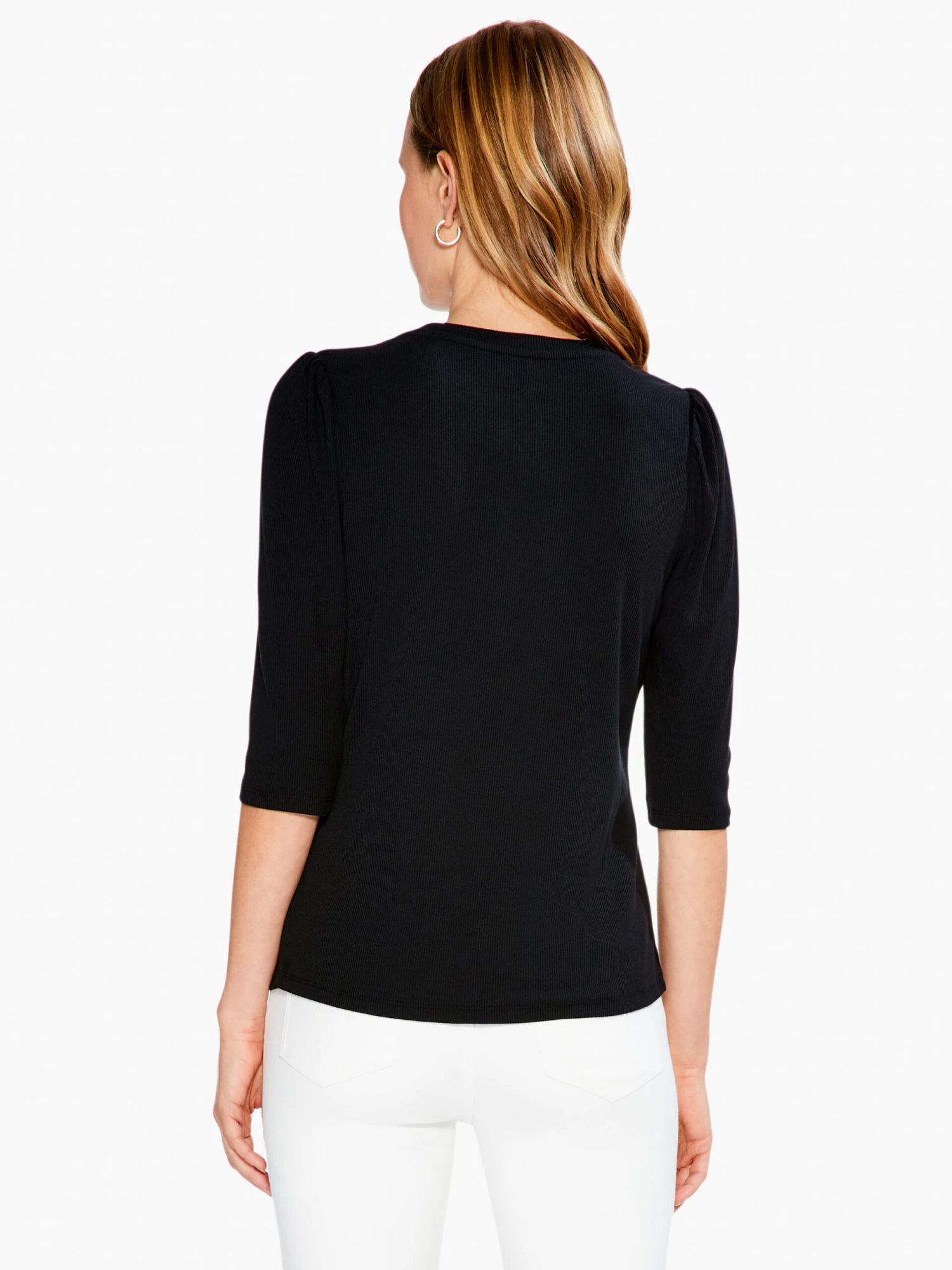 Drapey Rib Puff Sleeve Tee 5 Drapey Rib Puff Sleeve Tee - Image 3