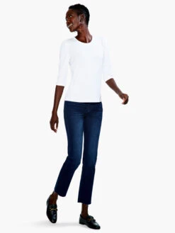 Drapey Rib Puff Sleeve Tee PAPER WHITE -Apparel Sale Shop S231009PWHPRODUCT 04