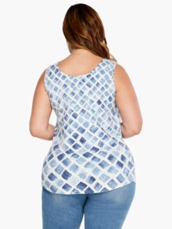 Stonefall Shirt Tail Perfect Tank BLUE MULTI -Apparel Sale Shop S231059WBLTPRODUCT 03