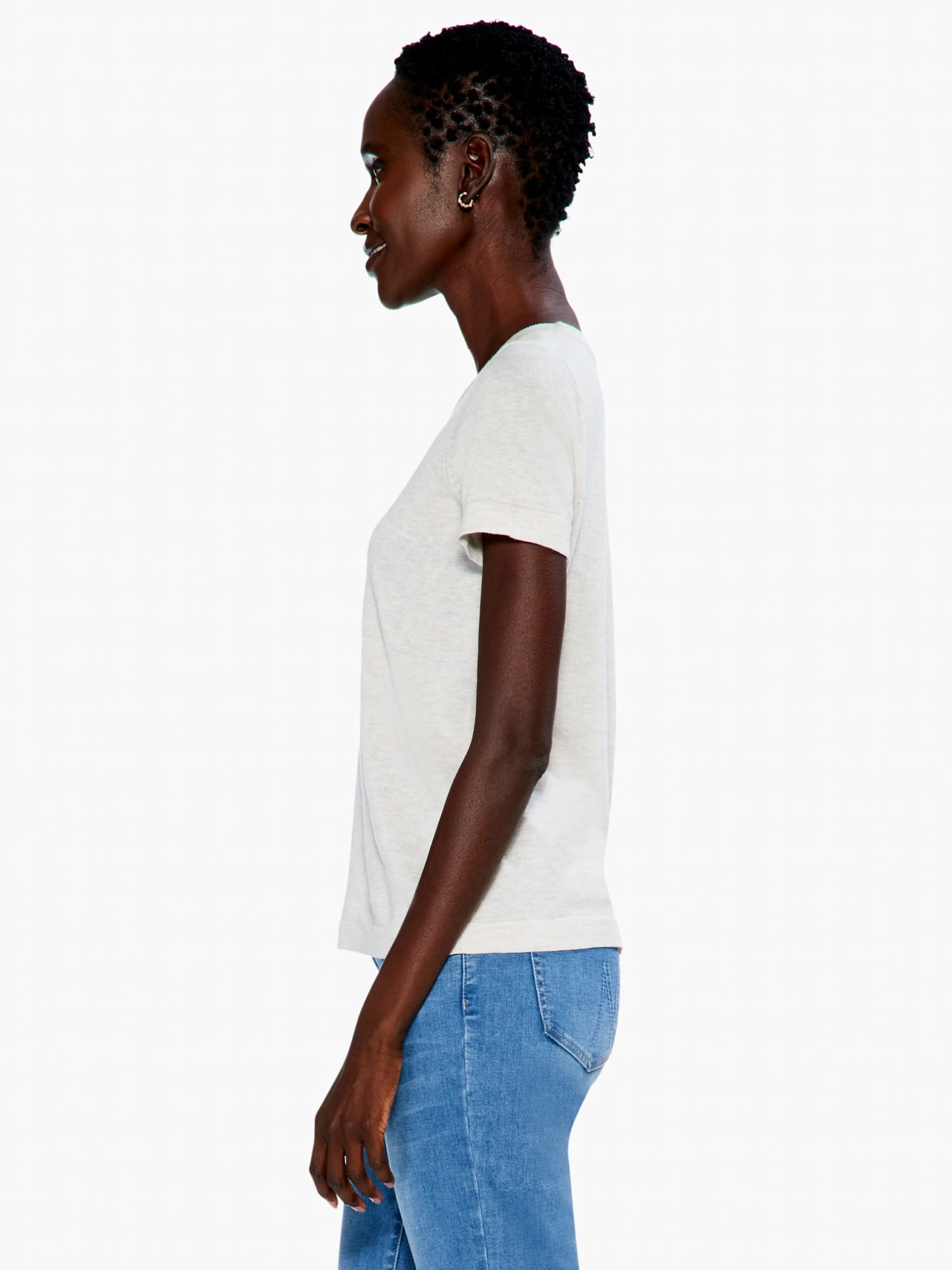 Crew Neck Short Sleeve Sweater Tee 4 Crew Neck Short Sleeve Sweater Tee - Image 2