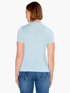 Crew Neck Short Sleeve Sweater Tee MIST -Apparel Sale Shop S231101MSTPRODUCT 03