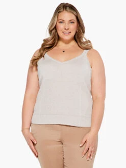 Lurex Corset Tank SANDSHELL