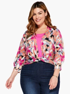 Glowing Petals 4-Way Cardigan PINK MULTI -Apparel Sale Shop S231129WPKMPRODUCT 03