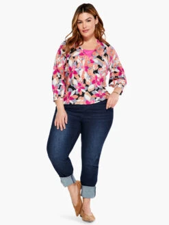 Glowing Petals 4-Way Cardigan PINK MULTI -Apparel Sale Shop S231129WPKMPRODUCT 04