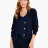 Shaker Knit Cardigan DARK INDIGO -Apparel Sale Shop S231136DIDPRODUCT 01