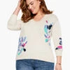 Blooming Short V Sweater NEUTRAL MULTI 1 Blooming Short V Sweater NEUTRAL MULTI -Apparel Sale Shop S231137WNUMPRODUCT 01