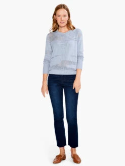 Placed Pointelle Sweater -Apparel Sale Shop S231148BGCPRODUCT 04