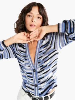 Crochet Blues Cardigan BLUE MULTI -Apparel Sale Shop S231157BLTPRODUCT 07