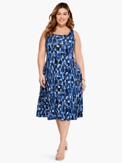 Artist Blocks Dress BLUE MULTI 9 Artist Blocks Dress BLUE MULTI -Apparel Sale Shop S231249WBLTPRODUCT 04