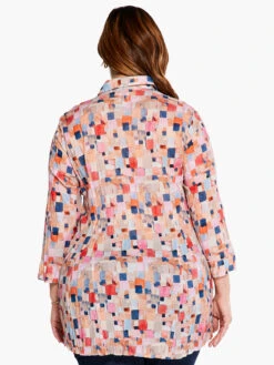 Checked Up Long Crinkle Shirt PINK MULTI 10 Checked Up Long Crinkle Shirt PINK MULTI -Apparel Sale Shop S231604WPKMPRODUCT 03