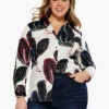 Stamped Flowers Shirt BLACK MULTI -Apparel Sale Shop S231606WBLMPRODUCT 01