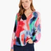 Abstract Art Top PINK MULTI -Apparel Sale Shop S231609PKMPRODUCT 01