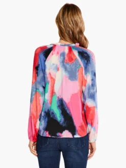 Abstract Art Top PINK MULTI -Apparel Sale Shop S231609PKMPRODUCT 03