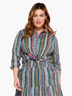 Flower Field Crinkle Shirt PINK MULTI -Apparel Sale Shop S231614WPKMPRODUCT 01