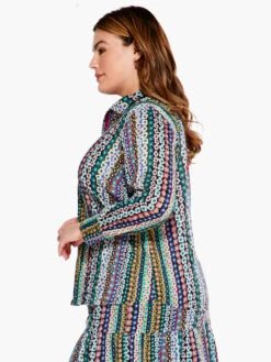 Flower Field Crinkle Shirt PINK MULTI -Apparel Sale Shop S231614WPKMPRODUCT 02