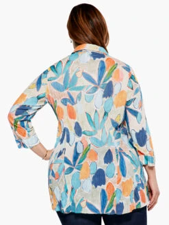 Citrus Grove Long Crinkle Shirt BLUE MULTI 8 Citrus Grove Long Crinkle Shirt BLUE MULTI -Apparel Sale Shop S231619WBLTPRODUCT 03