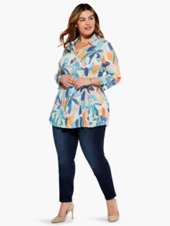 Citrus Grove Long Crinkle Shirt BLUE MULTI 9 Citrus Grove Long Crinkle Shirt BLUE MULTI -Apparel Sale Shop S231619WBLTPRODUCT 04