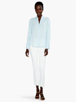 Femme Denim Shirt PALE DENIM -Apparel Sale Shop S231622PLDPRODUCT 04