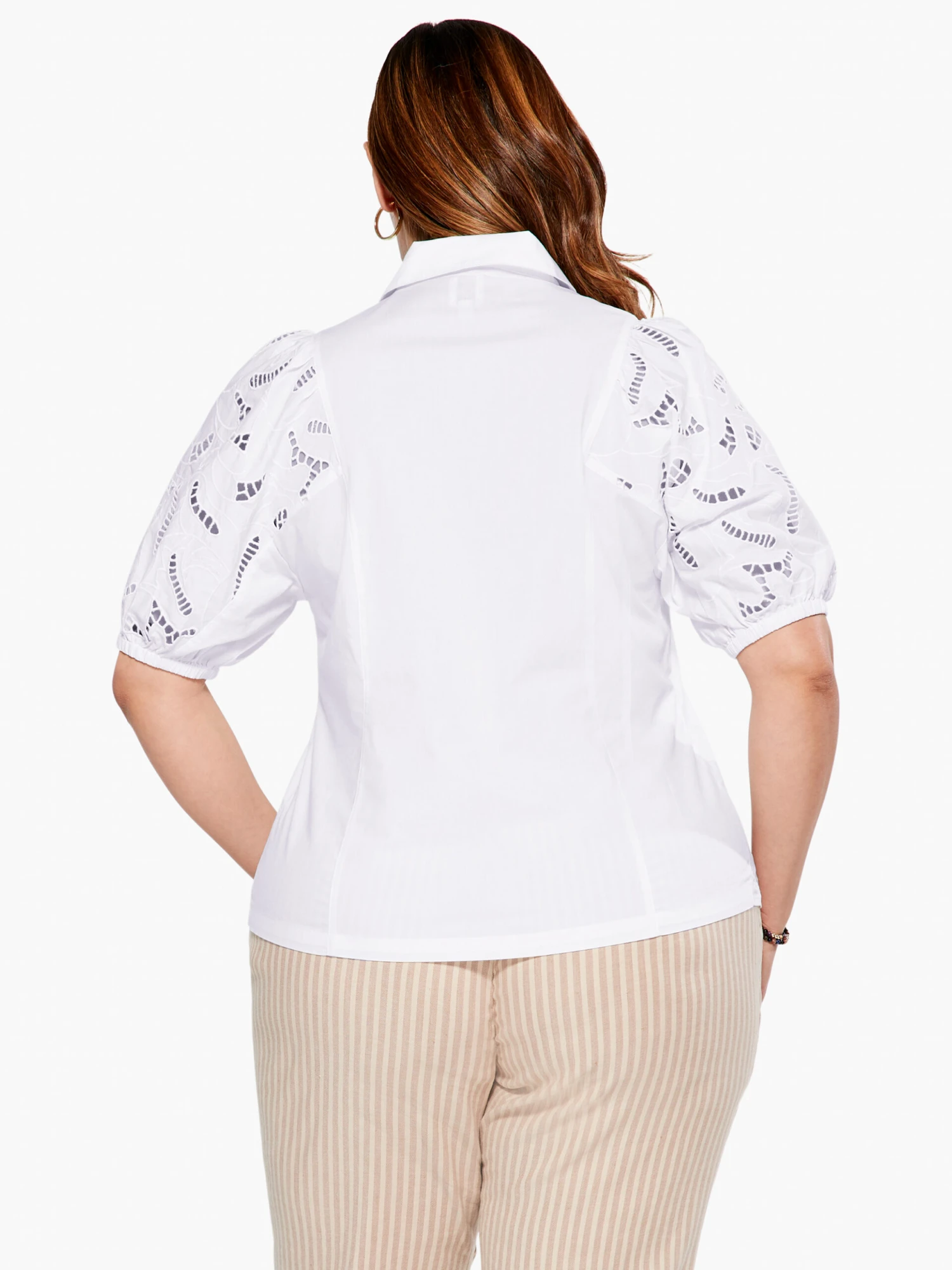 Eyelet Sleeves Shirt PAPER WHITE 6 Eyelet Sleeves Shirt PAPER WHITE - Image 4