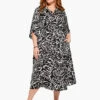 Onyx Stamp Dress BLACK MULTI 2 Onyx Stamp Dress BLACK MULTI -Apparel Sale Shop S231907WBLMPRODUCT 01