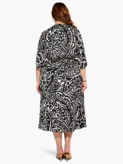 Onyx Stamp Dress BLACK MULTI -Apparel Sale Shop S231907WBLMPRODUCT 03