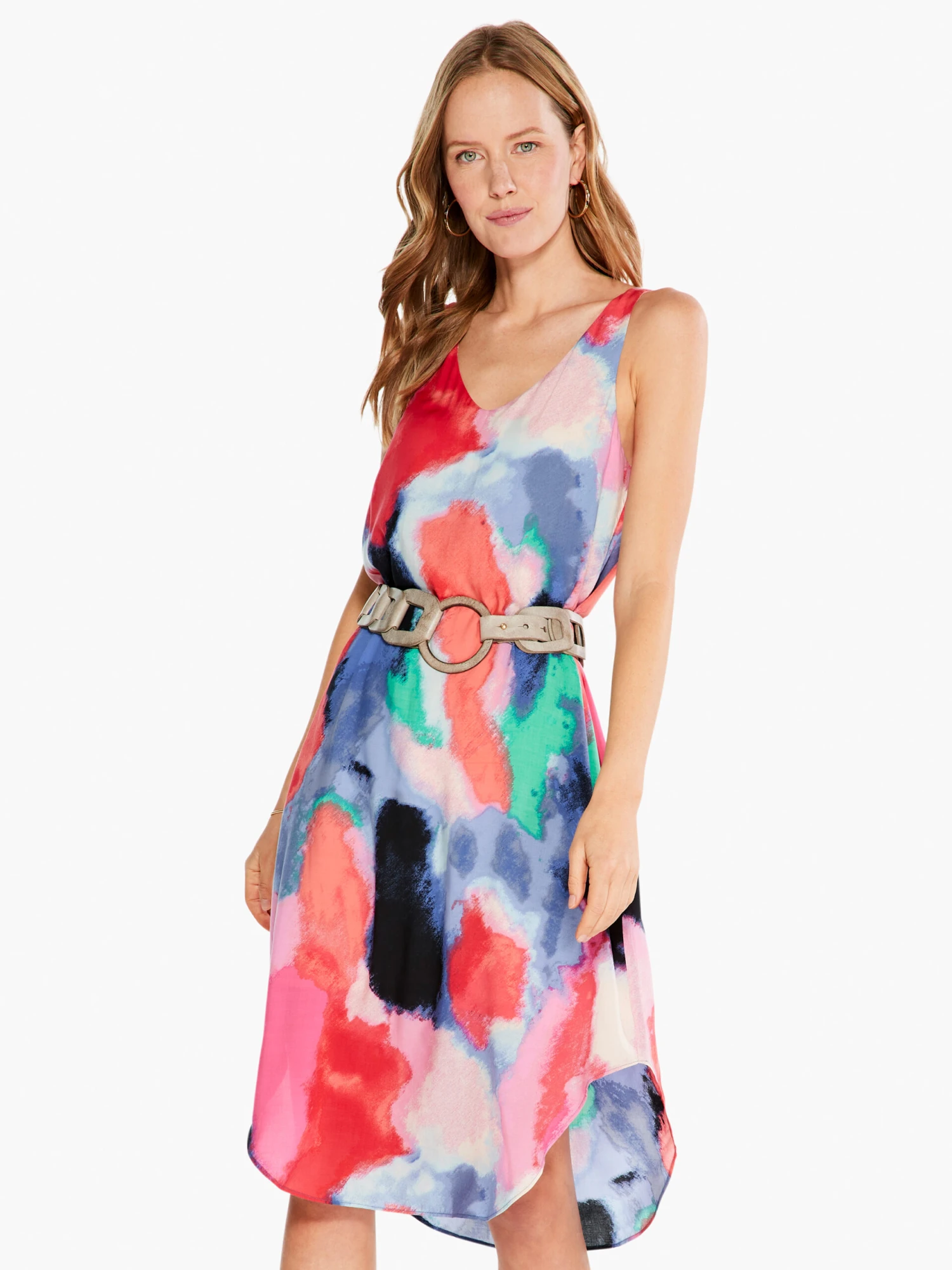 Abstract Art Dress PINK MULTI 3 Abstract Art Dress PINK MULTI