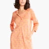 Swan Rays Dress ORANGE MULTI