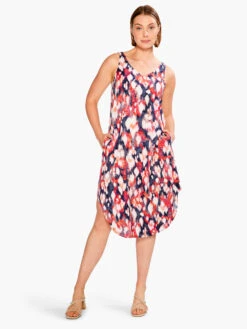 Floral Ikat Live In Dress BLUE MULTI -Apparel Sale Shop S231913BLTPRODUCT 04