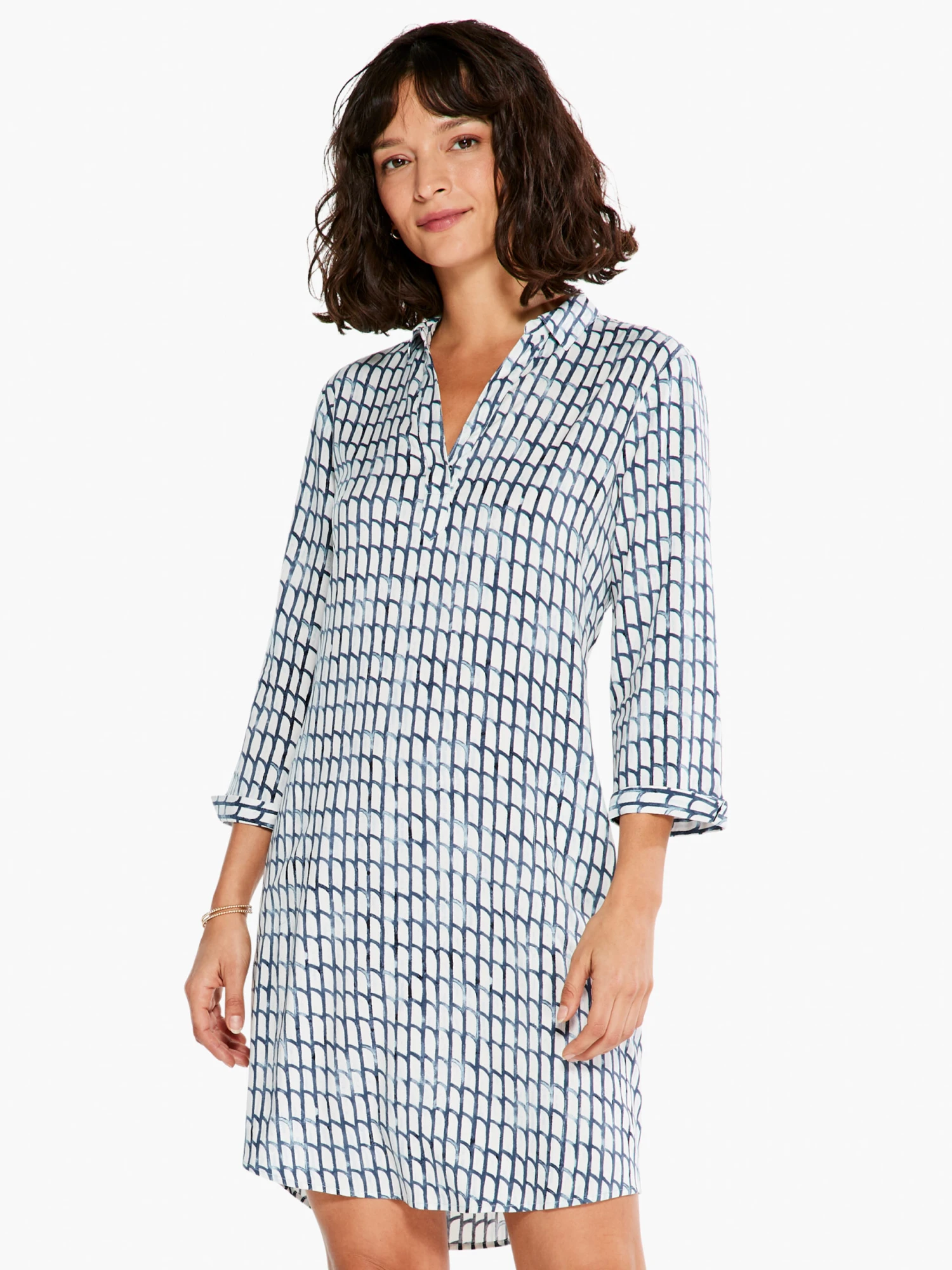 Lattice Live In Dress BLUE MULTI 3 Lattice Live In Dress BLUE MULTI