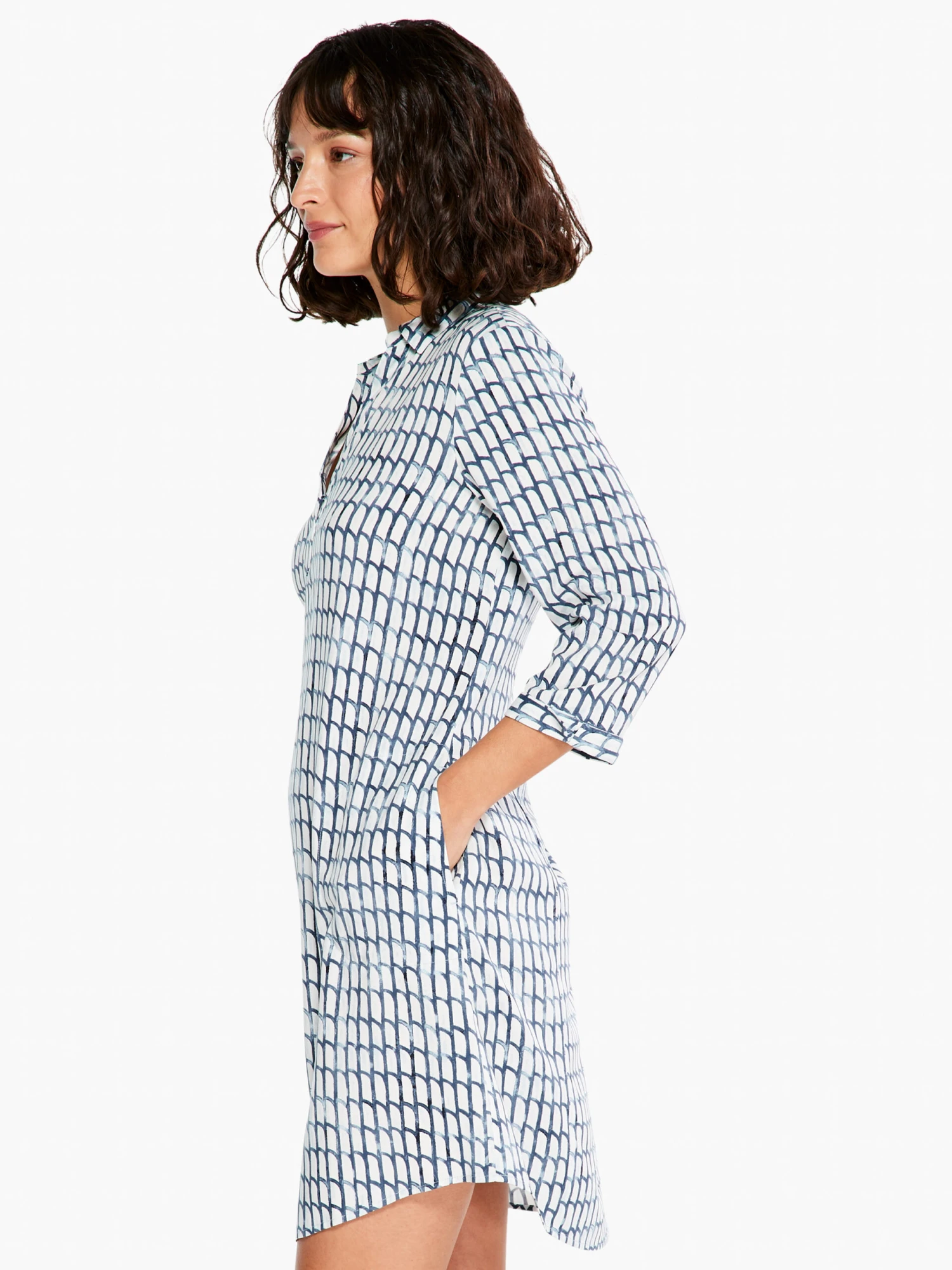 Lattice Live In Dress BLUE MULTI 4 Lattice Live In Dress BLUE MULTI - Image 2