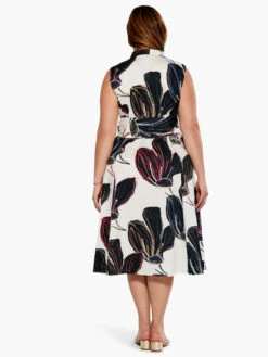 Stamped Flowers Shirt Dress BLACK MULTI 8 Stamped Flowers Shirt Dress BLACK MULTI -Apparel Sale Shop S231917WBLMPRODUCT 03