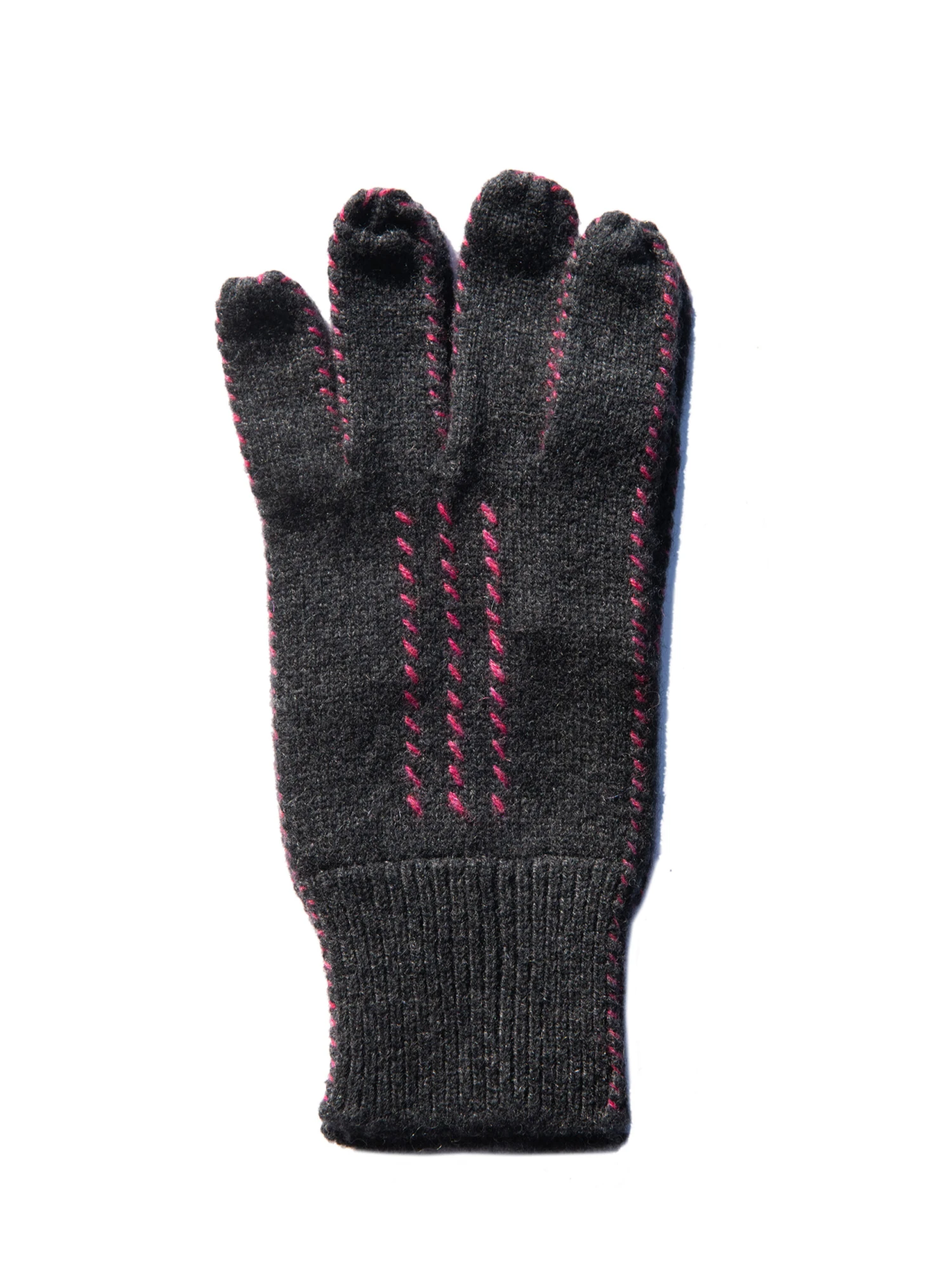 Meg Cohen - Cashmere Stitch Gloves CHARCOAL MULTI 3 Meg Cohen - Cashmere Stitch Gloves CHARCOAL MULTI