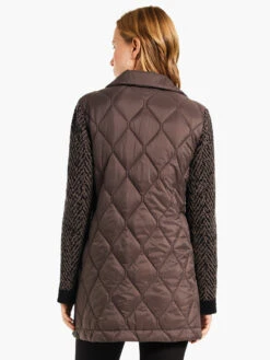 Quilted Knit Coat BLACK MULTI -Apparel Sale Shop W231106BLMPRODUCT 03