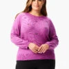 Hidden Gems Sweater VIVID MAGENTA 2 Hidden Gems Sweater VIVID MAGENTA -Apparel Sale Shop W231110WVMGPRODUCT 01