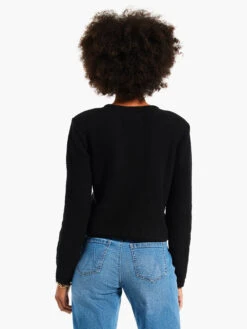 Gilded Texture Sweater Jacket BLACK ONYX 9 Gilded Texture Sweater Jacket BLACK ONYX -Apparel Sale Shop W231119BLXPRODUCT 03 1