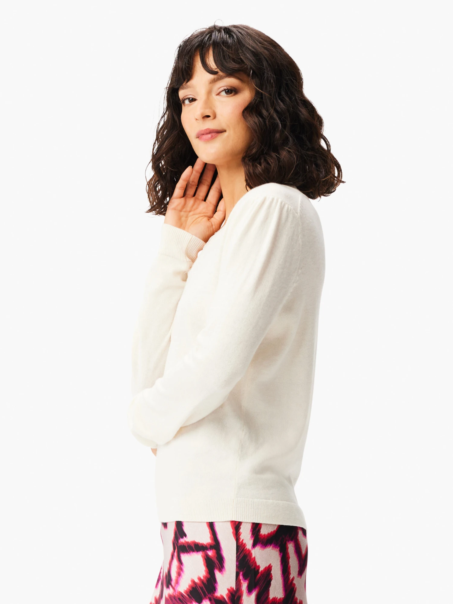 Trimmed In Lace Sweater CREAM 4 Trimmed In Lace Sweater CREAM - Image 2