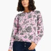 Petal Dot Femme Sleeve Sweater PINK MULTI