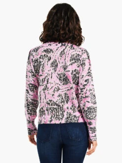 Petal Dot Femme Sleeve Sweater PINK MULTI -Apparel Sale Shop W231146PKMPRODUCT 03