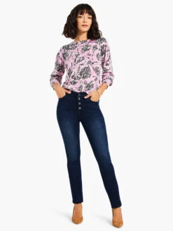 Petal Dot Femme Sleeve Sweater PINK MULTI -Apparel Sale Shop W231146PKMPRODUCT 04