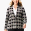 Perfectly Plaid Knit Blazer BLACK MULTI -Apparel Sale Shop W231148WBLMPRODUCT 01