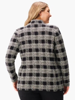 Perfectly Plaid Knit Blazer BLACK MULTI -Apparel Sale Shop W231148WBLMPRODUCT 03