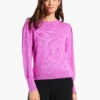 Femme Sleeve Sweater VIVID MAGENTA -Apparel Sale Shop W231159VMGPRODUCT 01