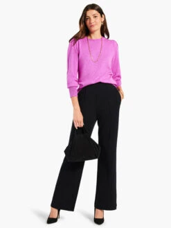 Femme Sleeve Sweater VIVID MAGENTA -Apparel Sale Shop W231159VMGPRODUCT 05