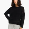 Mesh Mix Sweater -Apparel Sale Shop W231163BLXPRODUCT 01