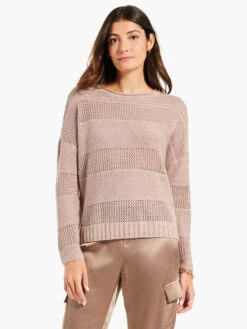 Mesh Mix Sweater STUCCO