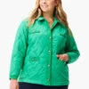 Knit Trim Puffer Jacket FERN -Apparel Sale Shop W231171WFERPRODUCT 01