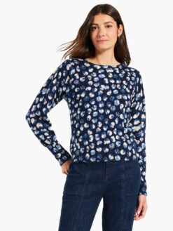 Many Moons Femme Sleeve Sweater BLUE MULTI