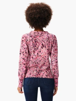 Blurred Geo Print Sweater PINK MULTI -Apparel Sale Shop W231182RPKMPRODUCT 03