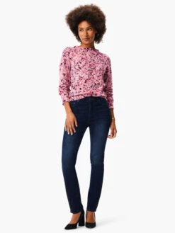 Blurred Geo Print Sweater PINK MULTI -Apparel Sale Shop W231182RPKMPRODUCT 04